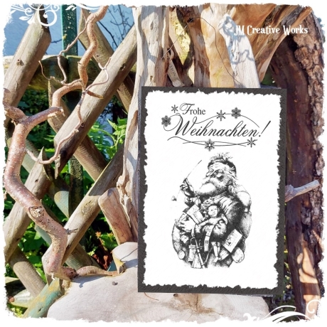 Holzschild-Shabby Weihnachtsmann
