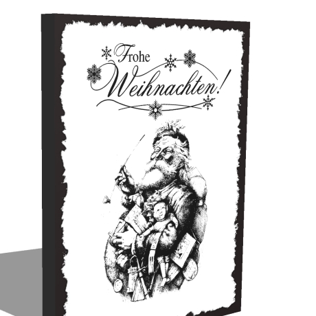 Holzschild-Shabby Weihnachtsmann