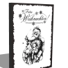 Holzschild-Shabby Weihnachtsmann