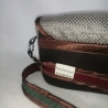 Handtasche rot silber  Unikat Schultertasche Upcycling Qualität