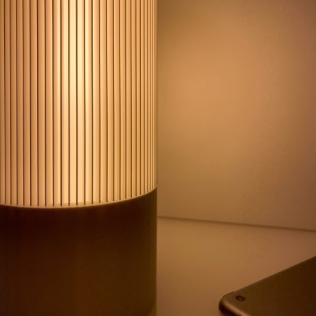 3D-Druck Design Lampe in Beige oder Hellgrau