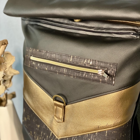 Rucksack VARO aus Kunstleder und Kork