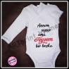 Baby-Body bedruckt mit Name / Text (kurzarm)