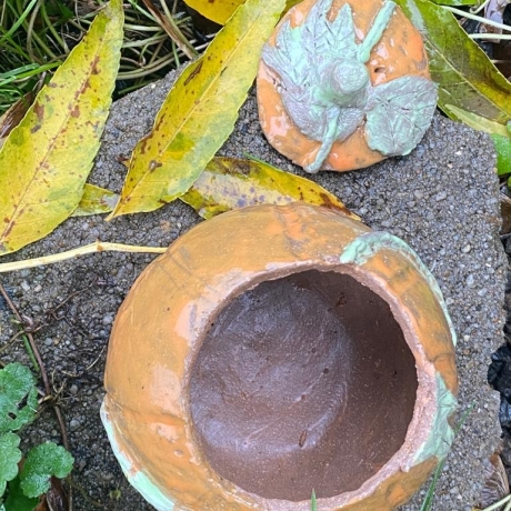 ceramic jar pumpkin handmade