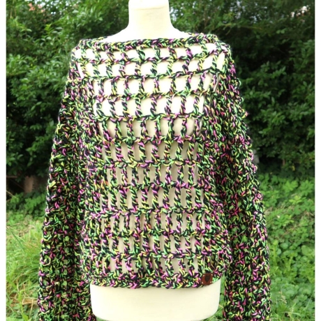 Pullover gehäkelt Tunika Pulunder Mode modern Handarbeit