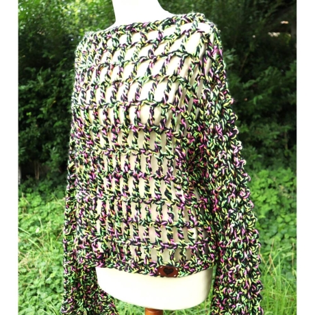 Pullover gehäkelt Tunika Pulunder Mode modern Handarbeit