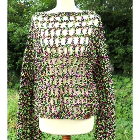 Pullover gehäkelt Tunika Pulunder Mode modern Handarbeit