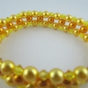 Armband gefädelt Perlen Gelb Orange (A09)
