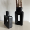 Wohndeko Keramik Vase 2er Set Boho Style Ceramic Vases black