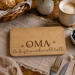 Frühstücksbrettchen | Oma Du bist wundervoll toll