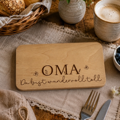 Frühstücksbrettchen | Oma Du bist wundervoll toll