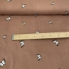 Meterware Musselin Double Gauze Stoff Schmetterling bestickt