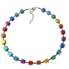 Kette Aluminium Würfel Regenbogen