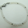 Armband Perlen Achat Weiß