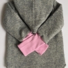 Wichteljacke aus Wollwalk Gr.86/92 grau/rosa handmade