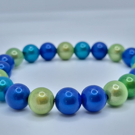 Armband Regenbogen Miracle Beads Blau Grün  (A72)