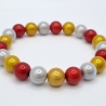 Armband Miracle Beads Rot Gelb Weiß (A72)