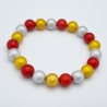 Armband Miracle Beads Rot Gelb Weiß (A72)
