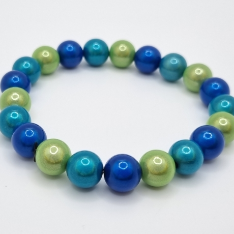 Armband Regenbogen Miracle Beads Blau Grün  (A72)