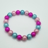 Armband Regenbogen Miracle Beads Rosa Pink Türkis (A72)