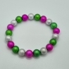 Armband Miracle Beads Pink Grün Weiß (A72)