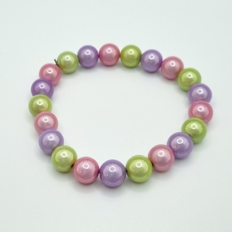 Armband Miracle Beads Rosa Grün Flieder (A72)