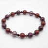Armband Perlen Weinrot Rot mit Crystal Pearls und Bicones (A73)