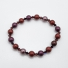 Armband Perlen Weinrot Rot mit Crystal Pearls und Bicones (A73)