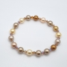 Armband Perlen Gold mit Crystal Pearls und Bicones (A73)