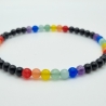 Armband Chakra Edelstein-Mix mit Onyxperlen (A76)