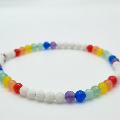 Armband Chakra Edelstein-Mix mit Jadeperlen (A76)