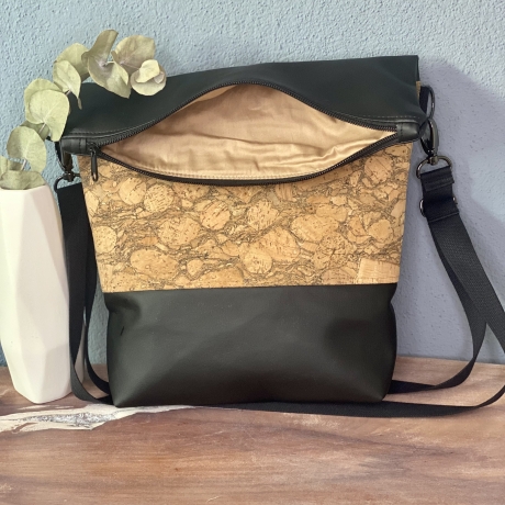 Tasche FoldOver mit Kork, Umhängetasche, Korktasche