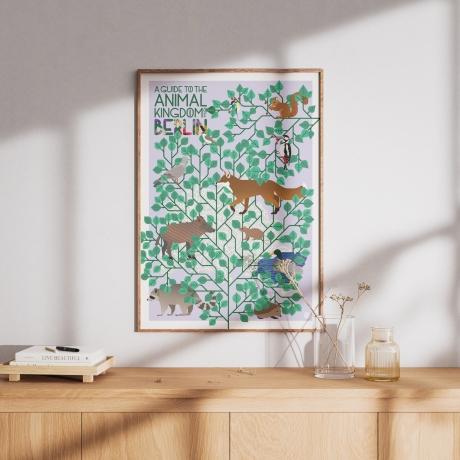 Poster A2 Animal Guide Berlin (Grafikdesign Urban Nature Tiere)