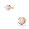 Zamak-Verbinder Muschel gold 16x19mm mit Emaille in Pearl Pink