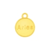Zamak-Anhänger Sternzeichen Aries (Widder) gold 12mm mit Emaille