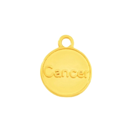 Zamak-Anhänger Sternzeichen Cancer (Krebs) gold 12mm mit Emaille