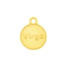 Zamak-Anhänger Sternzeichen Virgo (Jungfrau) gold 12mm Emaille