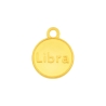 Zamak-Anhänger Sternzeichen Libra (Waage) gold 12mm mit Emaille