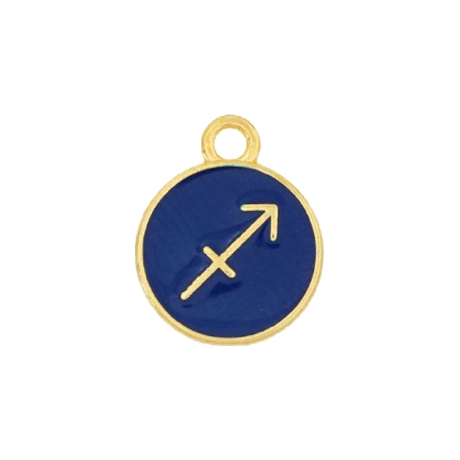 Zamak-Anhänger Sternzeichen Sagittarius (Schütze) gold 12mm