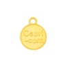 Zamak-Anhänger Sternzeichen Capricorn (Steinbock) gold 12mm