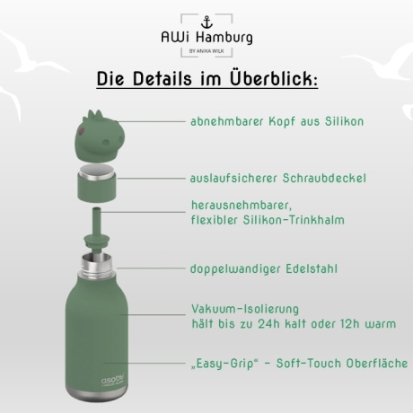 personalisierte Kinder-Trinkflasche Tierdesign 2