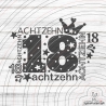 Zahl Achtzehn Plotterdatei SVG DXF