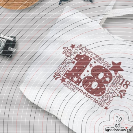 Achtzehn Plotterdatei SVG DXF
