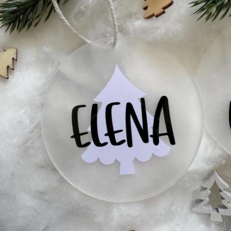 Namensdeko Weihnacht/Acryl Baumschmuck/Baumanhänger Kinder