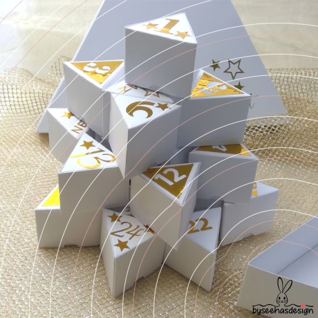 Advent Kalender 1-25 Plotterdatei SVG DXF
