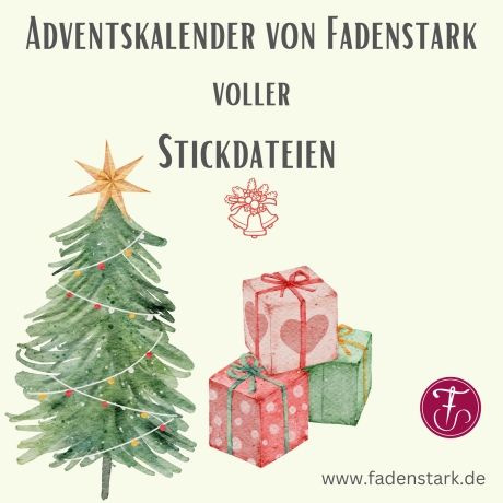 Adventskalender voller Stickdateien 2023