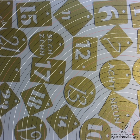 Adventszahlen 1-24 Plotterdatei SVG DXF 
