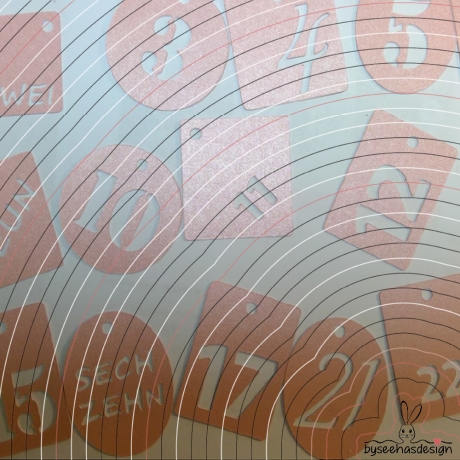 Adventszahlen 1-24 Plotterdatei SVG DXF 
