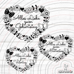Alles Liebe Plotterdatei SVG DXF