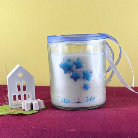 Romantik zum Valentinstag – Kerze im Glas mit Botschaft - 